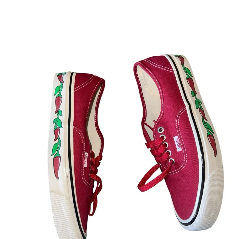 NEW Vans Women's Red Authentic 44 Dx 'Hot N Sweet Chili Pepper' Red M 7.5 W 9